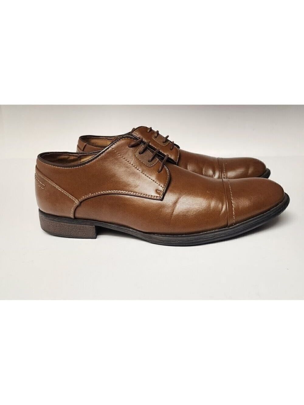 Guess GM Nelton-R Men's Faux Leather Brown Oxford Dress Shoes Size 12